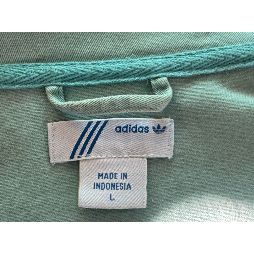 Vintage Y2K Adidas Light Blue Zip-Up Track/Tennis Sport Jacket/coat Women Large - Picture 4 of 9